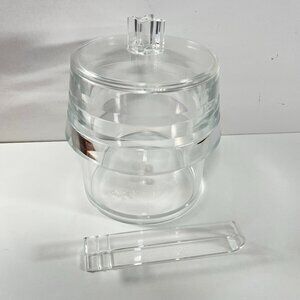 Complete Vintage Arch Alfio Di Bella Mid Century Modern Lucite Ice Bucket